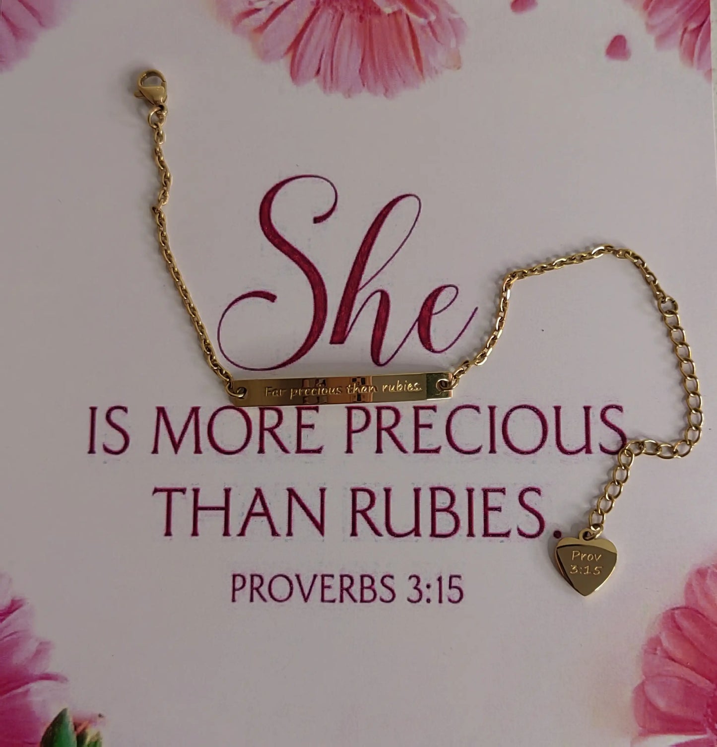 "Far precious than rubies" bracelet