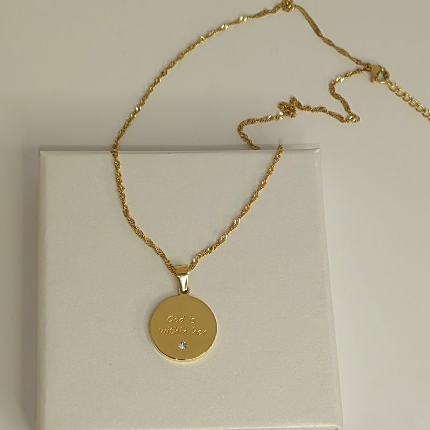 "God is within her" Necklace