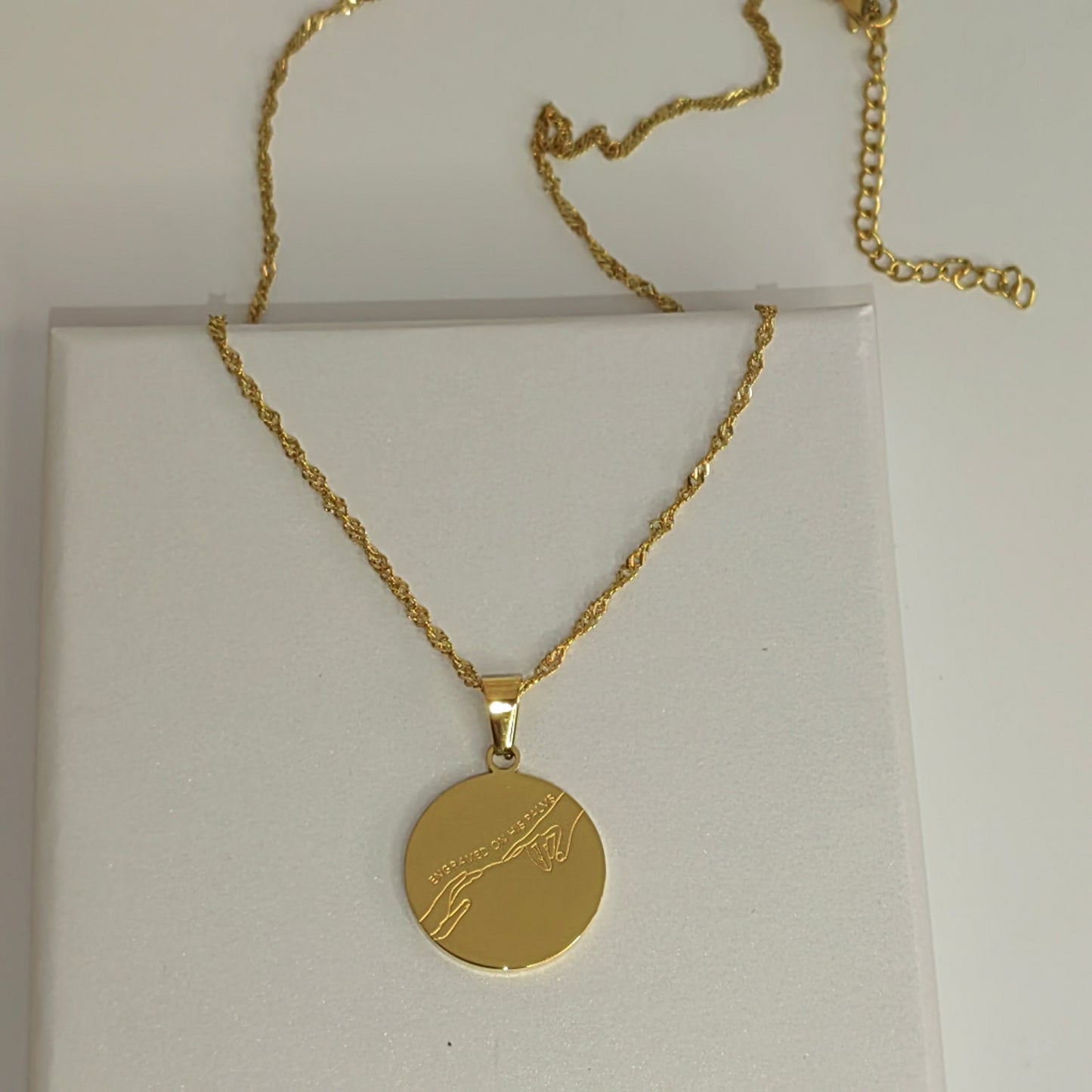 Isaiah 49:16 Necklace – “Engraved on His Hands”