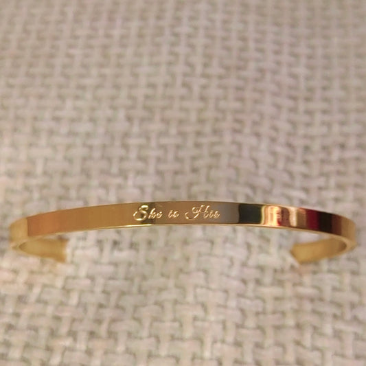 She is His – God’s Masterpiece Cuff Bracelet