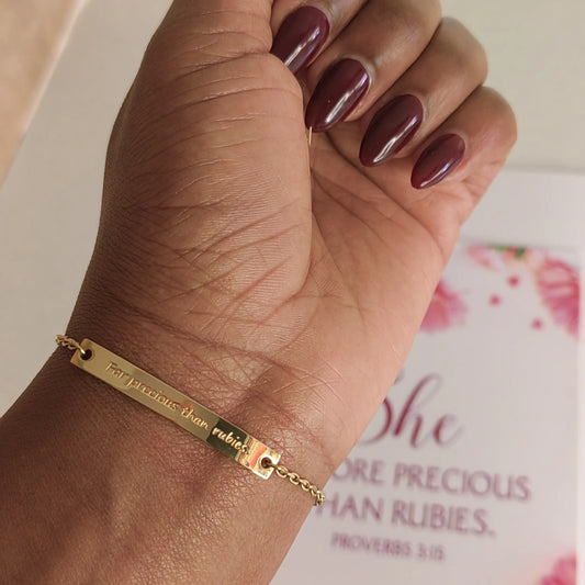 "Far precious than rubies" bracelet