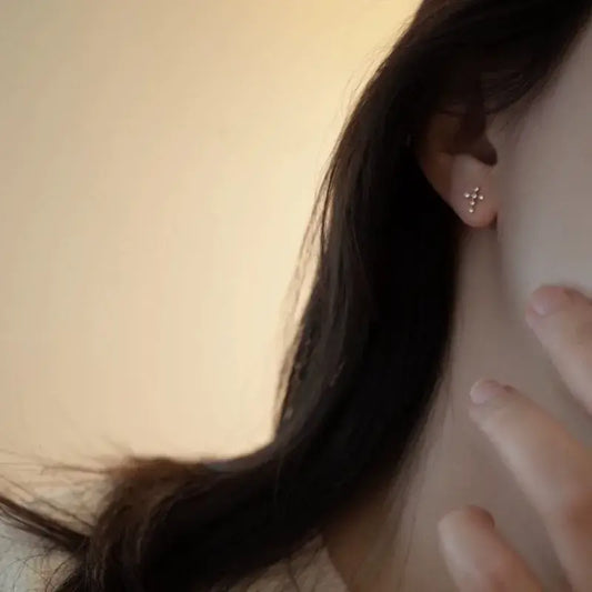 "Mini calvary" earrings(925 sterling silver)