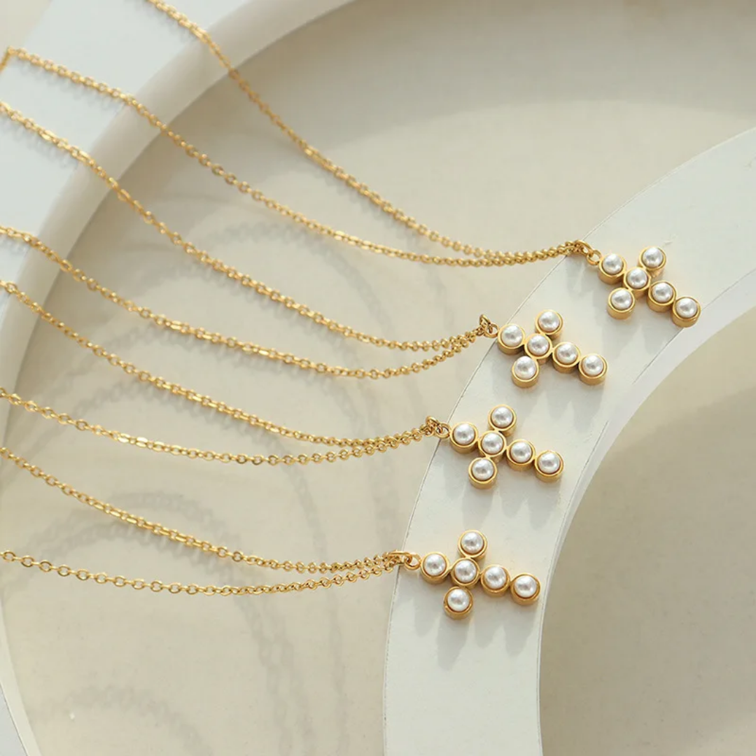 Pearl Cross Necklace