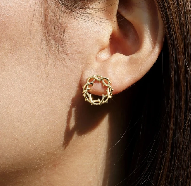Crown of Thorns Stud Earrings