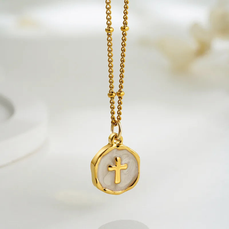 Circle Cross Necklace