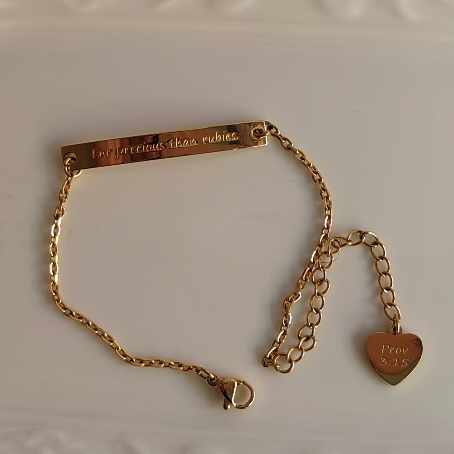 "Far precious than rubies" bracelet