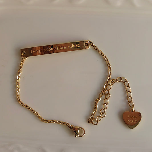 "Far precious than rubies" bracelet