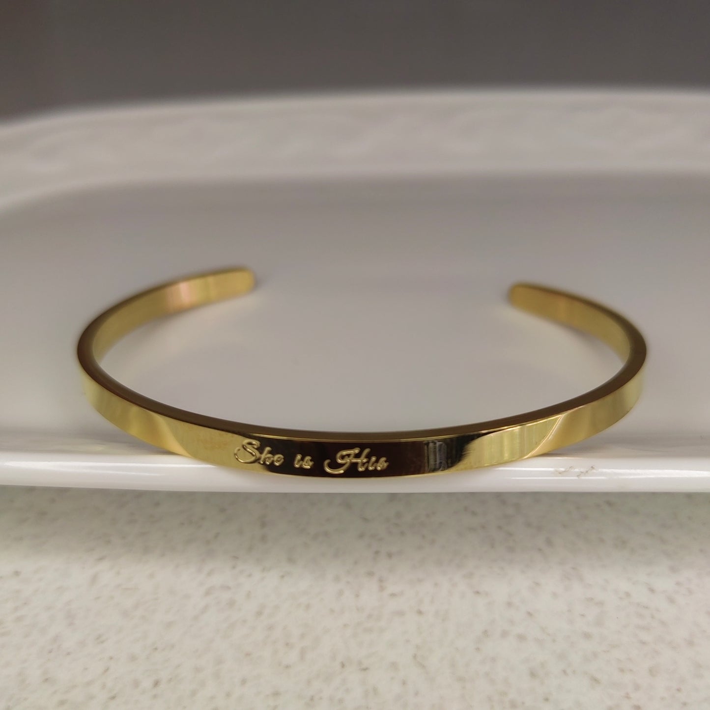 She is His – God’s Masterpiece Cuff Bracelet