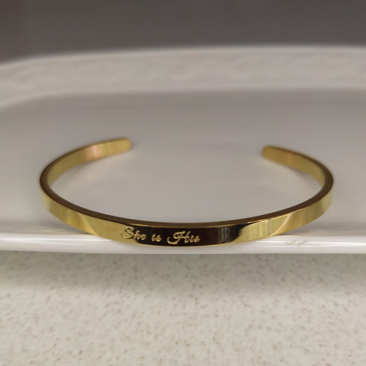 She is His – God’s Masterpiece Cuff Bracelet