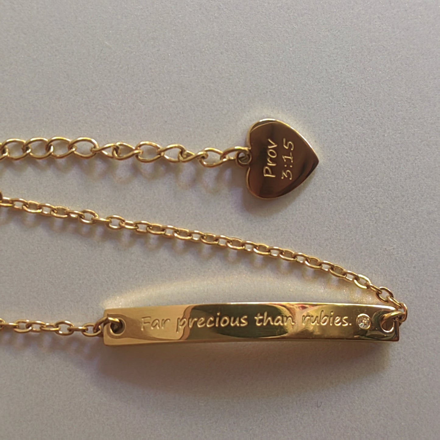 "Far precious than rubies" bracelet