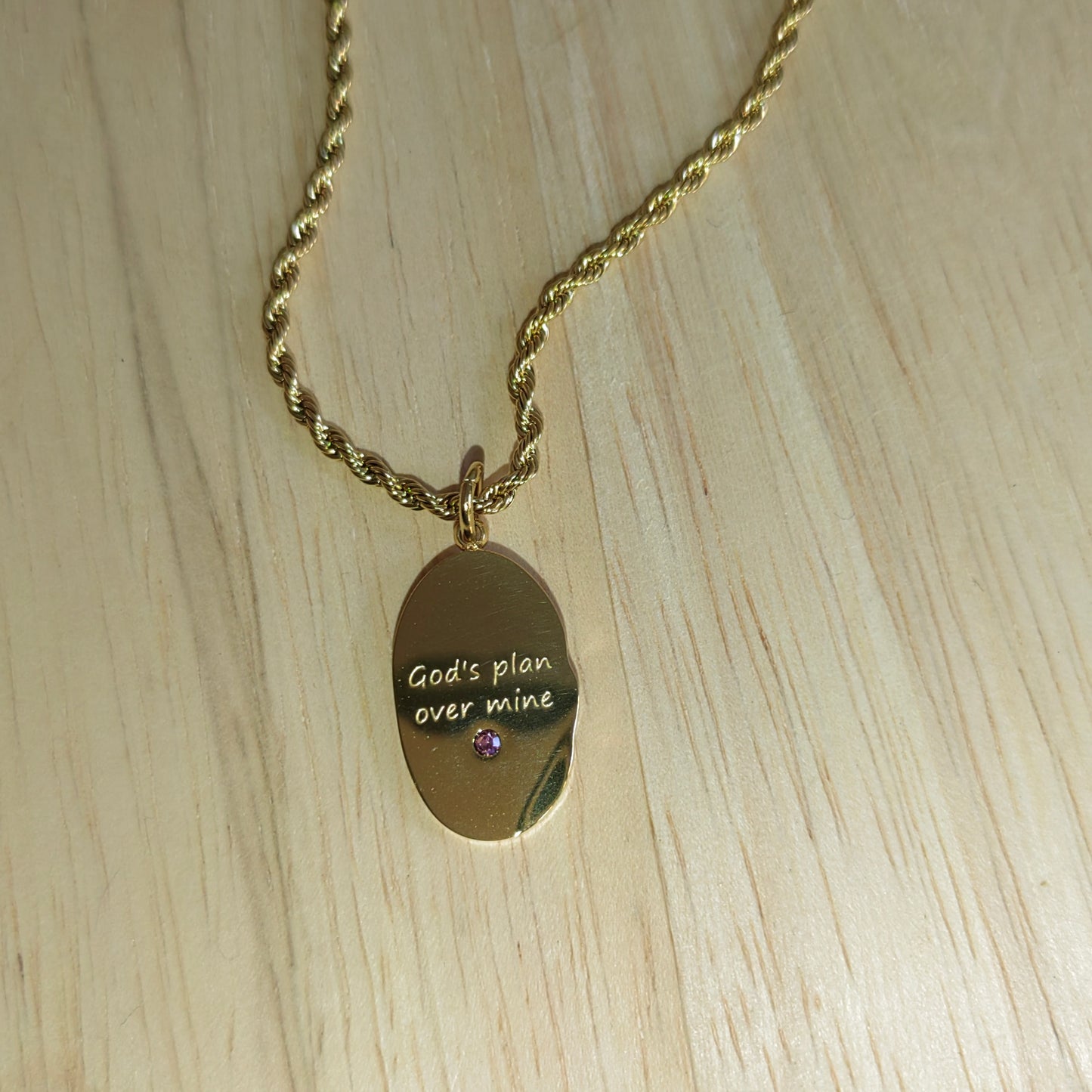 "God's plan over mine" Necklace