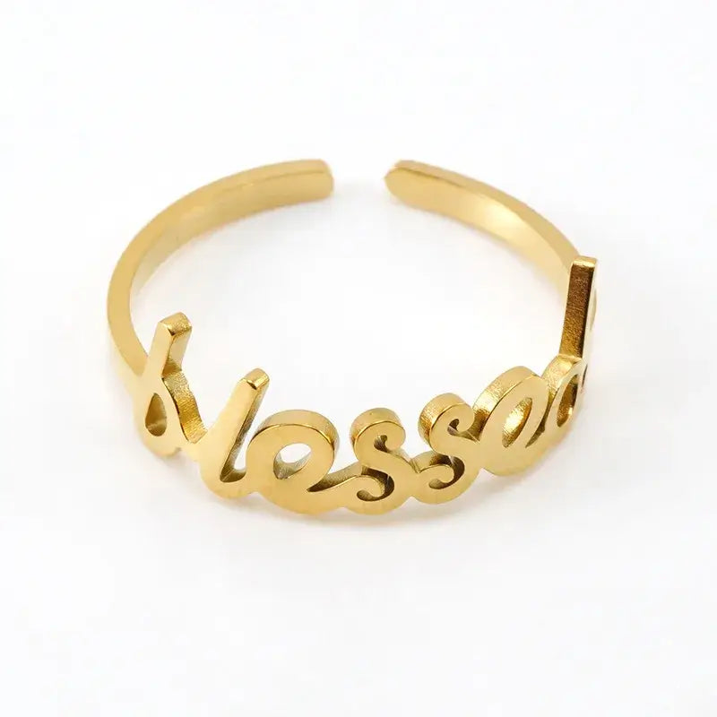 "Blessed" ring (Adjustable: US sizes 6–8.5)