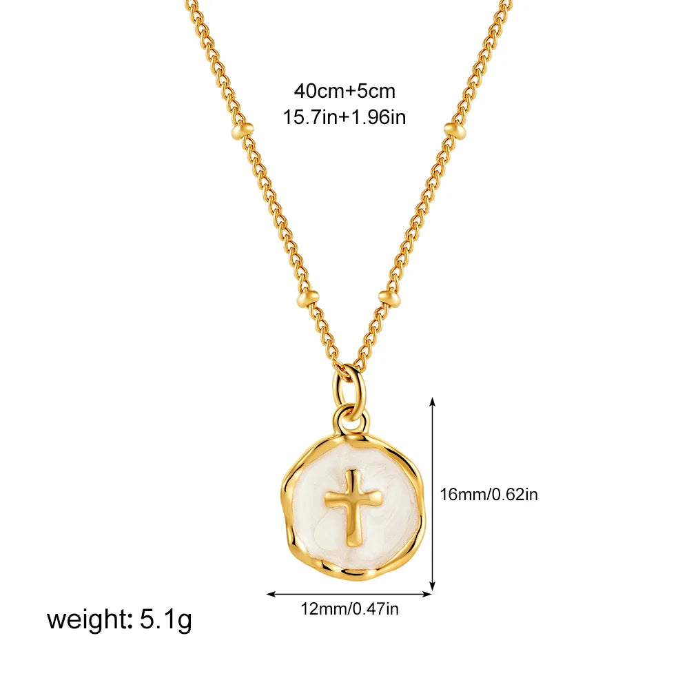 Circle Cross Necklace